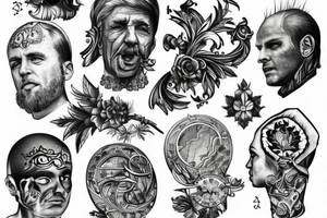 the history of Ukraine in one sketch tattoo idea