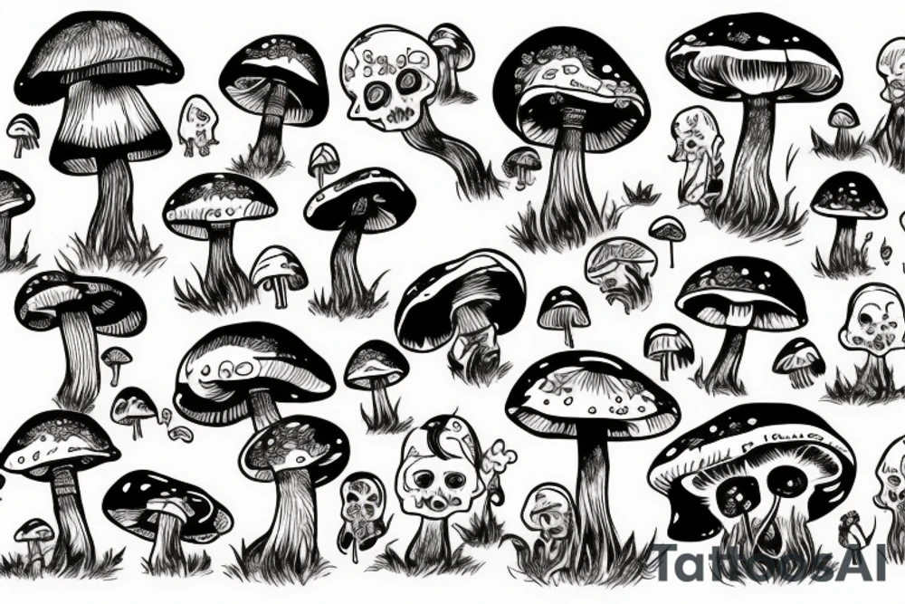 Mushroom Zombies tattoo idea