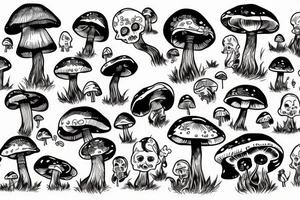 Mushroom Zombies tattoo idea