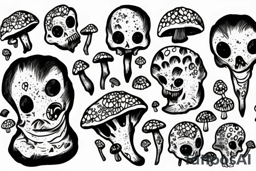 Mushroom Zombies tattoo idea