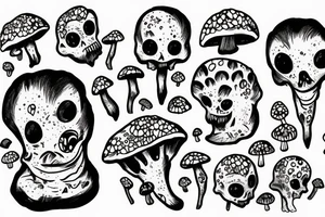 Mushroom Zombies tattoo idea