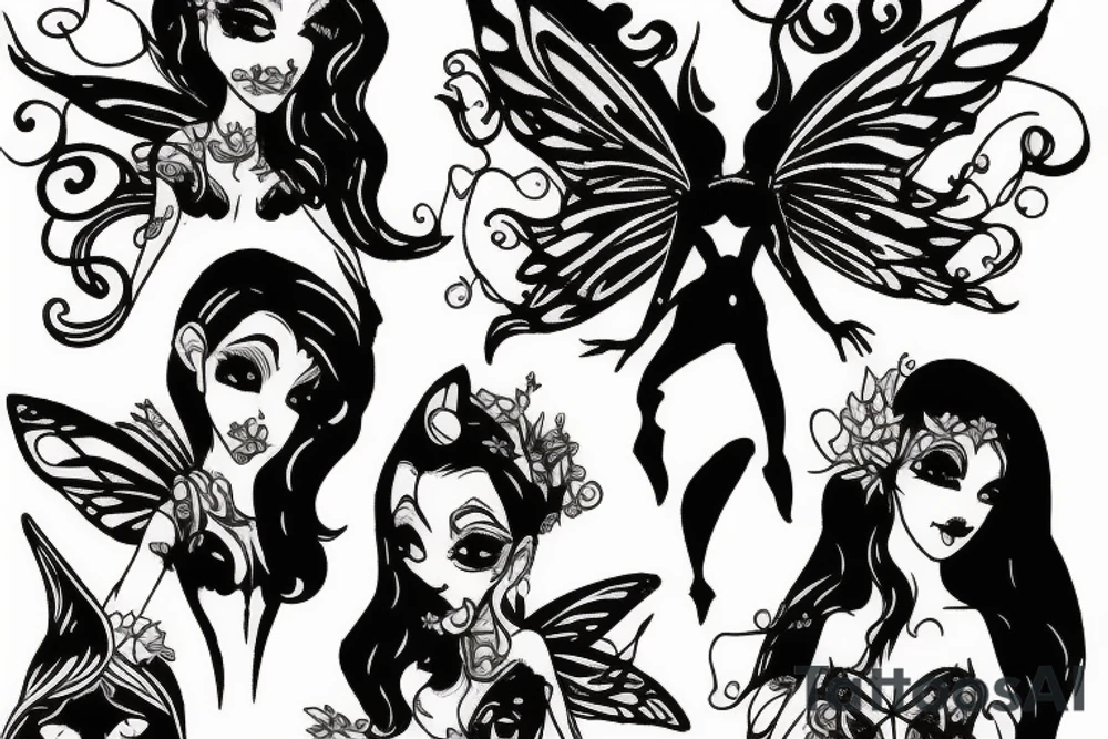 Evil fairy tattoo idea