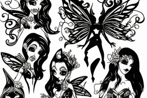 Evil fairy tattoo idea
