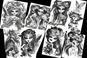 Evil fairy tattoo idea