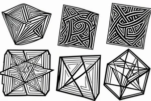 geometric cube tattoo idea