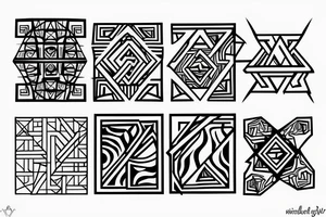 geometric cube tattoo idea