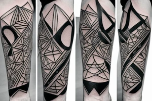 geometric guitar tattoo idea