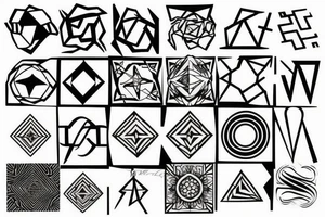 infinity cube tattoo idea