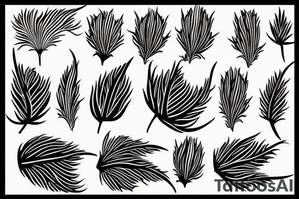 thistle, simple lines, very modern looking, with a hint of art deco tattoo idea