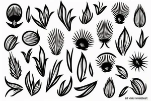 thistle, simple lines, very modern looking, with a hint of art deco tattoo idea