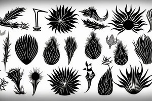 thistle, modern, a little deco, tattoo idea