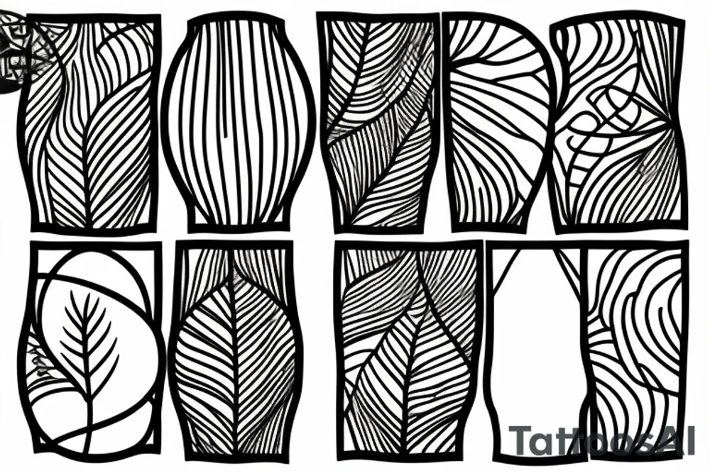 thistle, modern, a little deco, simple line work, blackwork tattoo idea