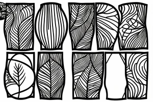 thistle, modern, a little deco, simple line work, blackwork tattoo idea