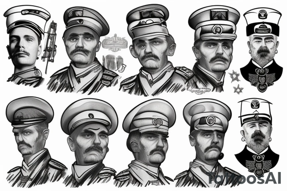 Taras Shevchenko in military uniform tattoo idea