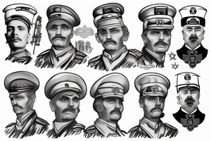 Taras Shevchenko in military uniform tattoo idea