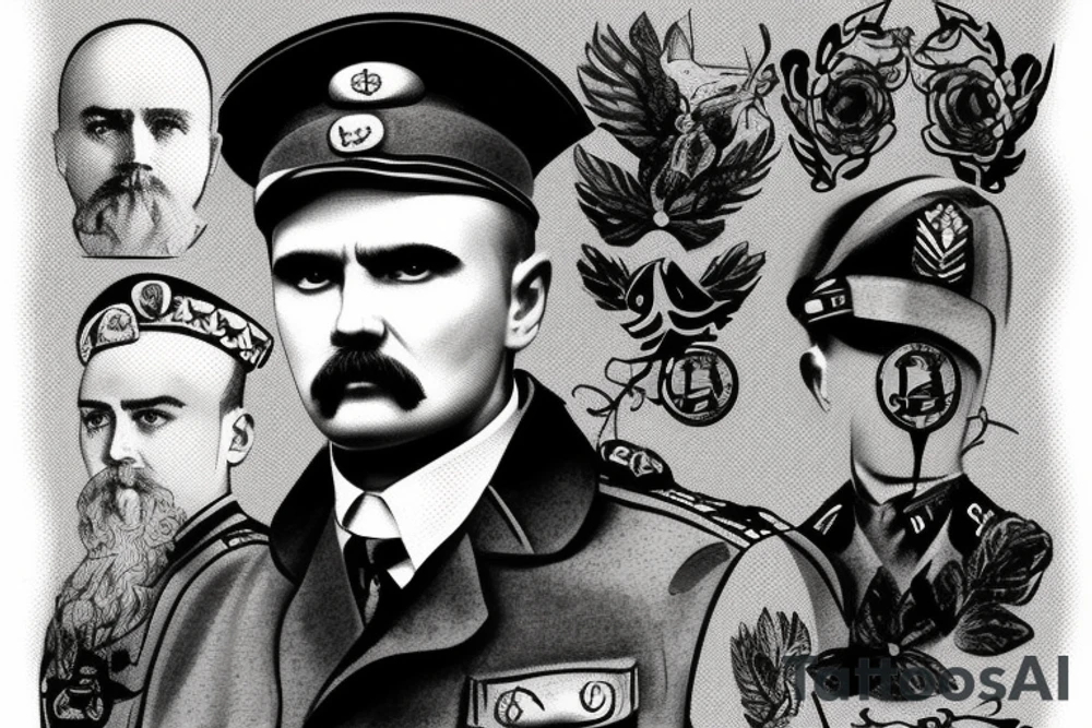 Taras Shevchenko in military uniform tattoo idea