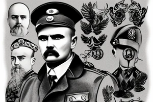 Taras Shevchenko in military uniform tattoo idea