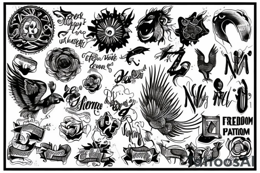 freedom in one picture tattoo idea