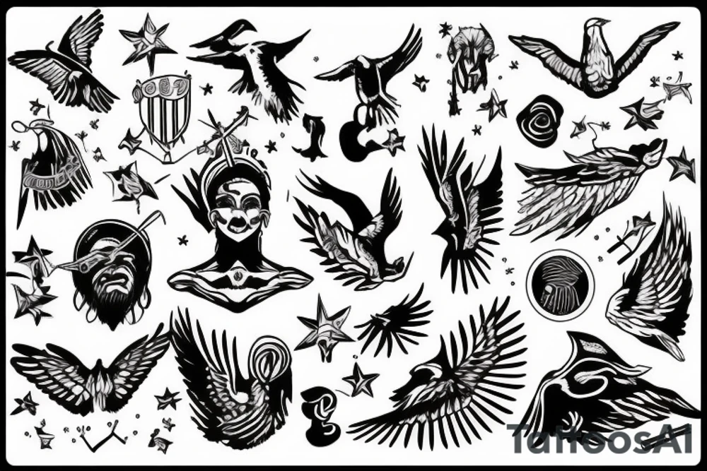 freedom in one picture tattoo idea