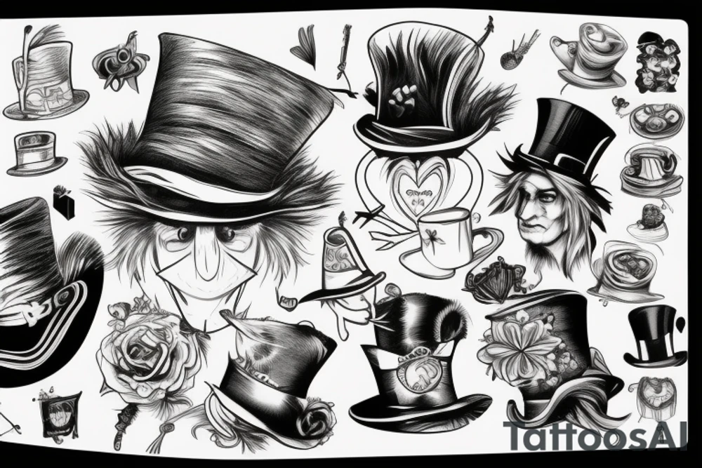 mad hatter hat tattoo idea