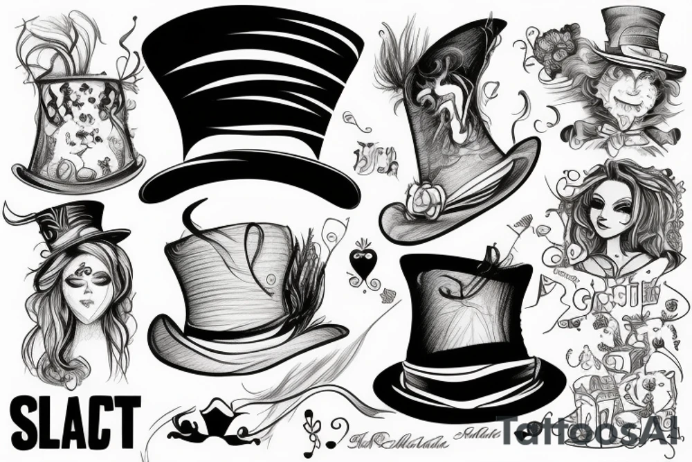 mad hatter hat tattoo idea
