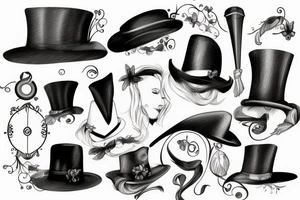 victorian hat tattoo idea