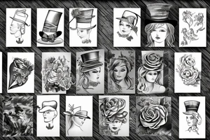 victorian hat tattoo idea