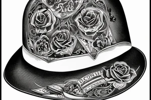 victorian hat for men tattoo idea