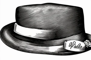 victorian hat for men tattoo idea