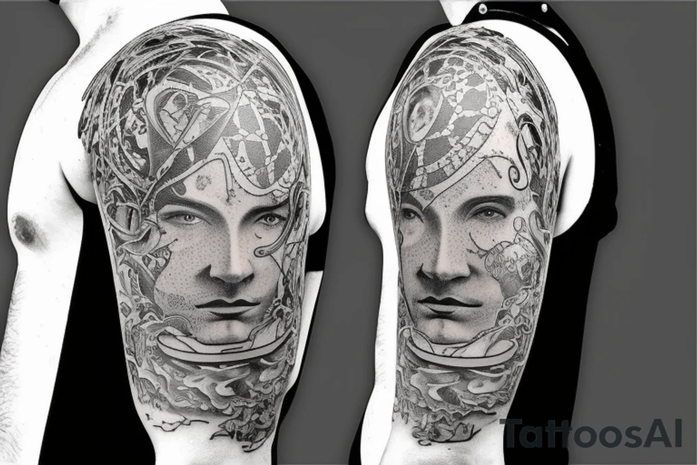 Victorian hat for men tattoo idea