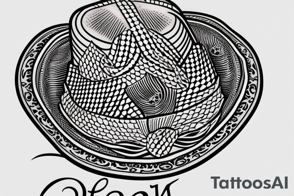 Victorian hat for men tattoo idea