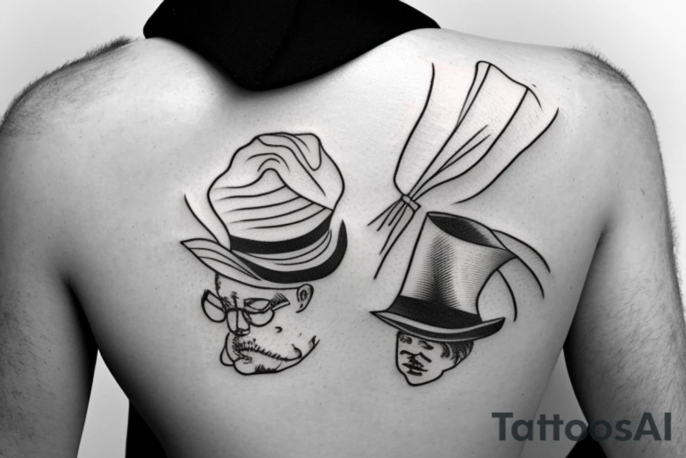 Victorian hat for men tattoo idea
