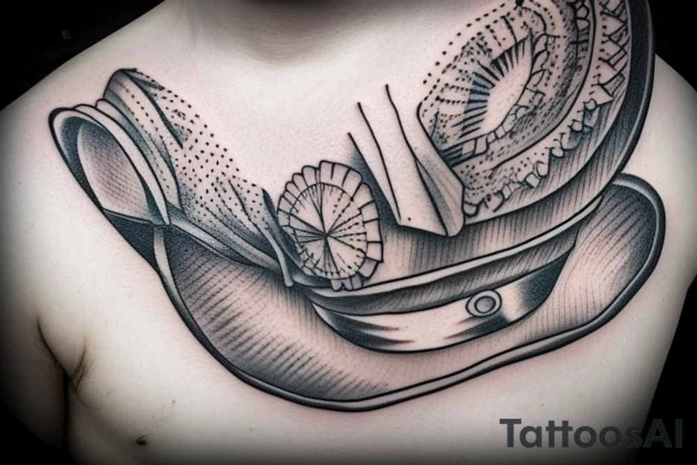 Victorian hat for men tattoo idea