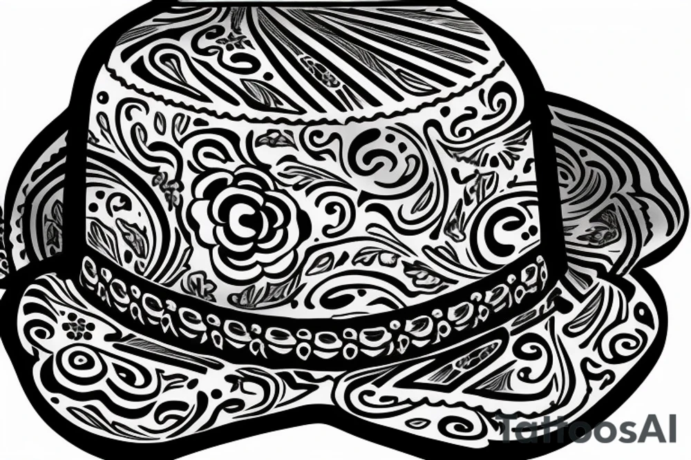 Victorian hat for men tattoo idea