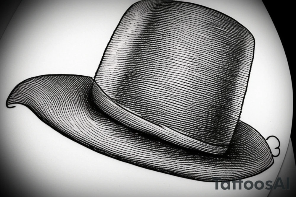 Victorian hat for men tattoo idea