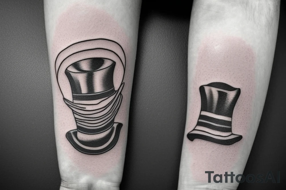 Victorian hat for men tattoo idea