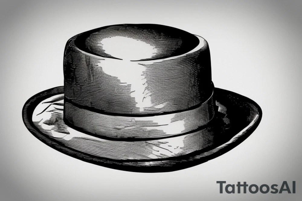 Victorian hat for men tattoo idea