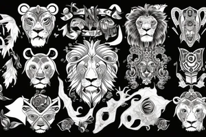 Bio hacking with lion tattoo idea