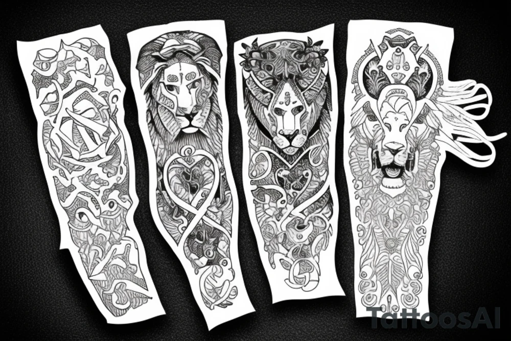 Bio hacking with lion tattoo idea