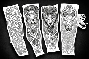 Bio hacking with lion tattoo idea