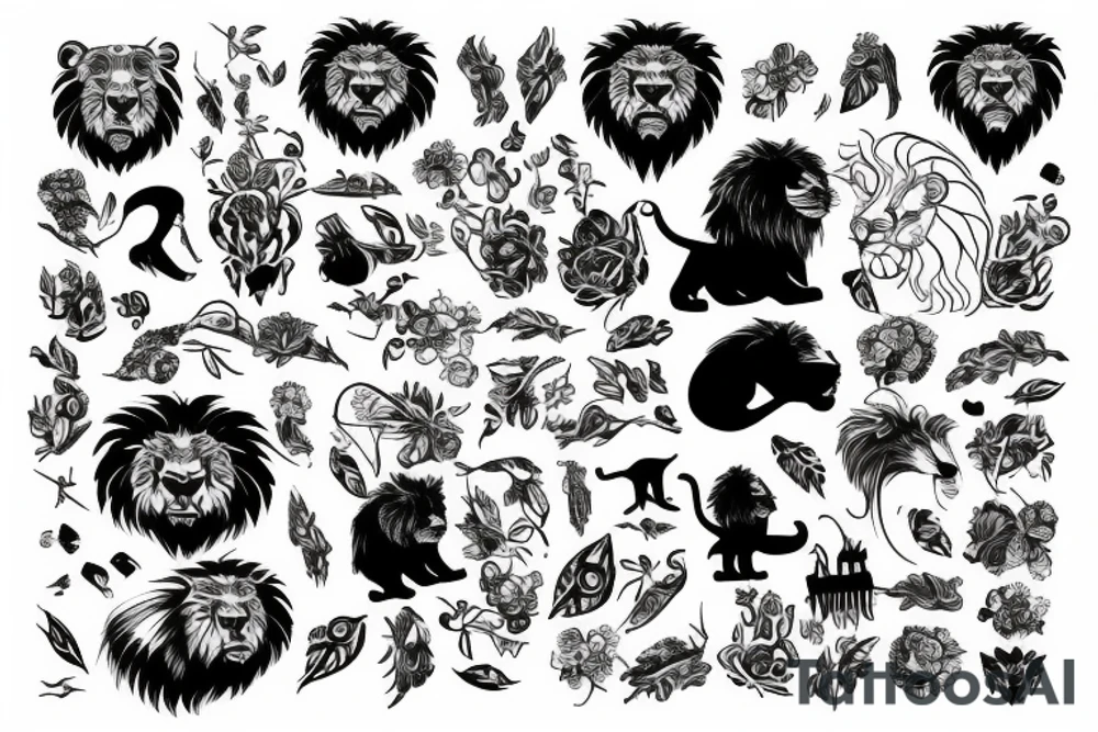 Bio hack with lion tattoo idea