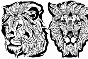 Bio hacking with lion tattoo idea