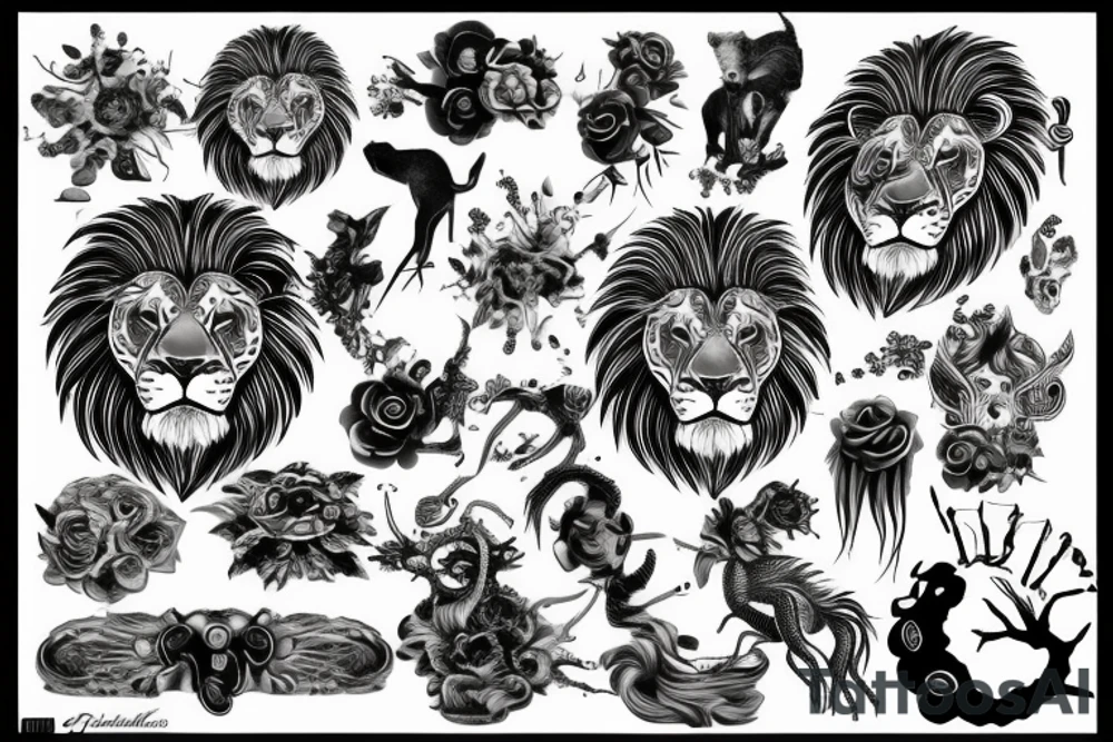 Bio hacking with lion tattoo idea