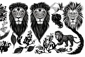 Bio hacking with lion tattoo idea