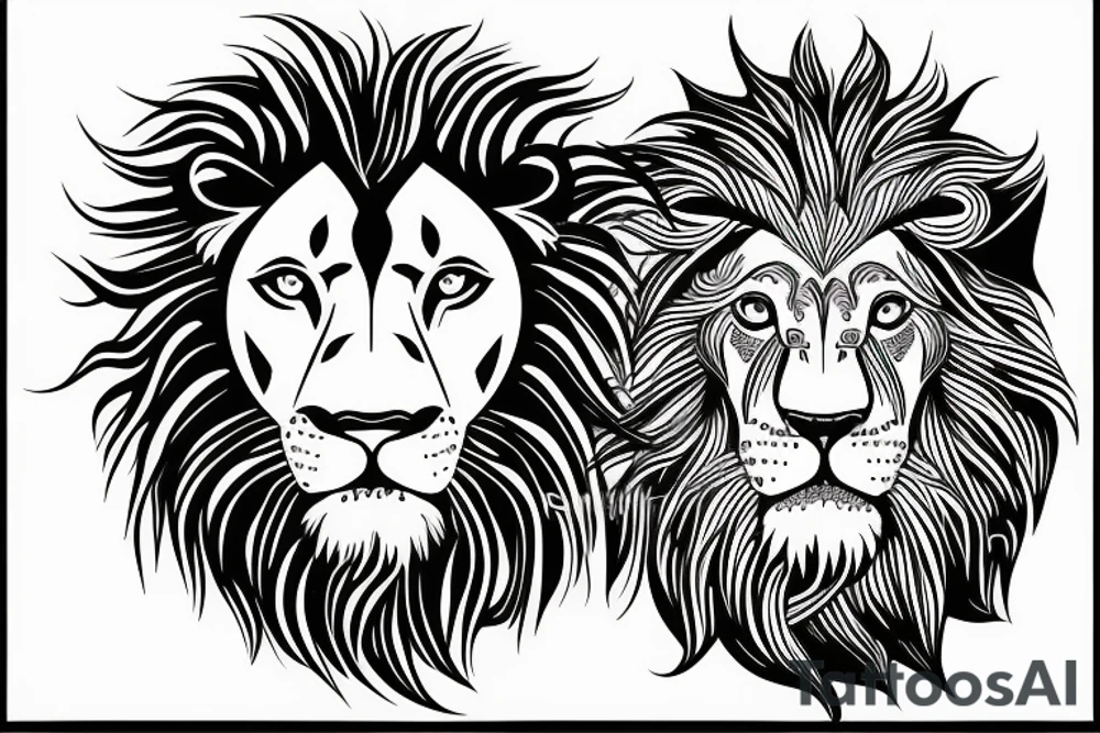 Bio hacking with lion tattoo idea