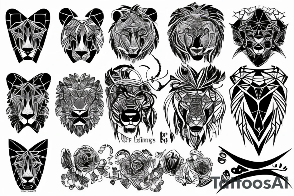 Bio hacking with lion tattoo idea