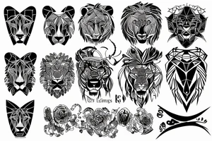 Bio hacking with lion tattoo idea