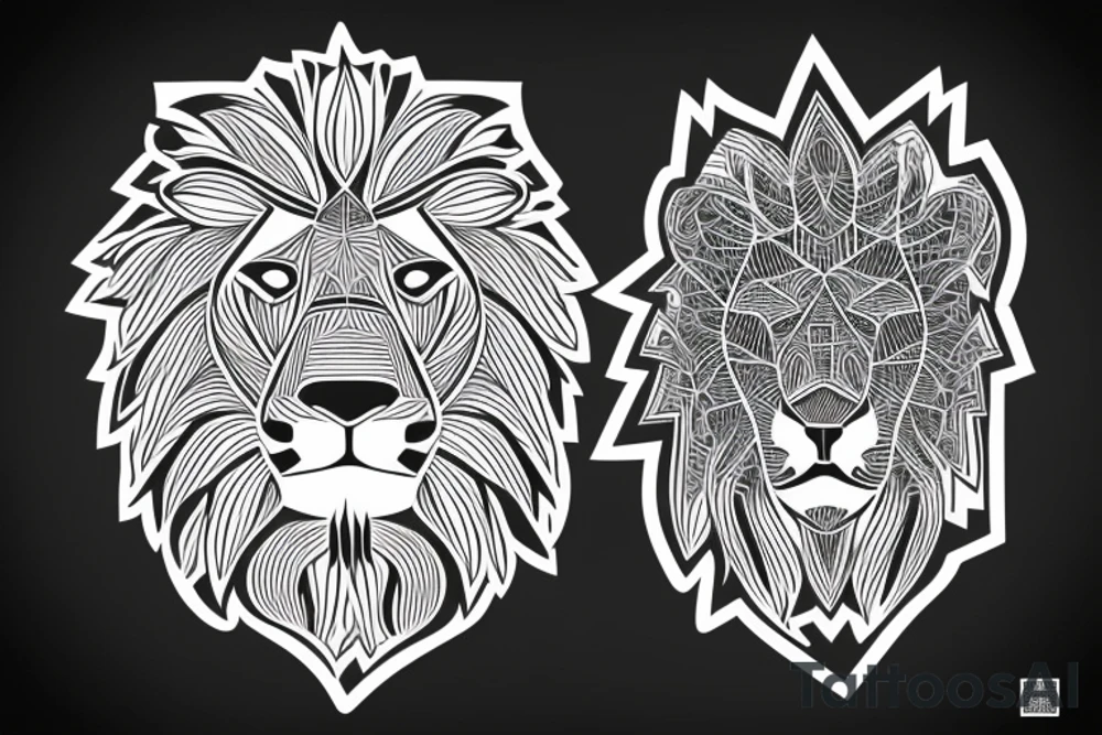 Bio hacking with lion tattoo idea