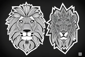 Bio hacking with lion tattoo idea