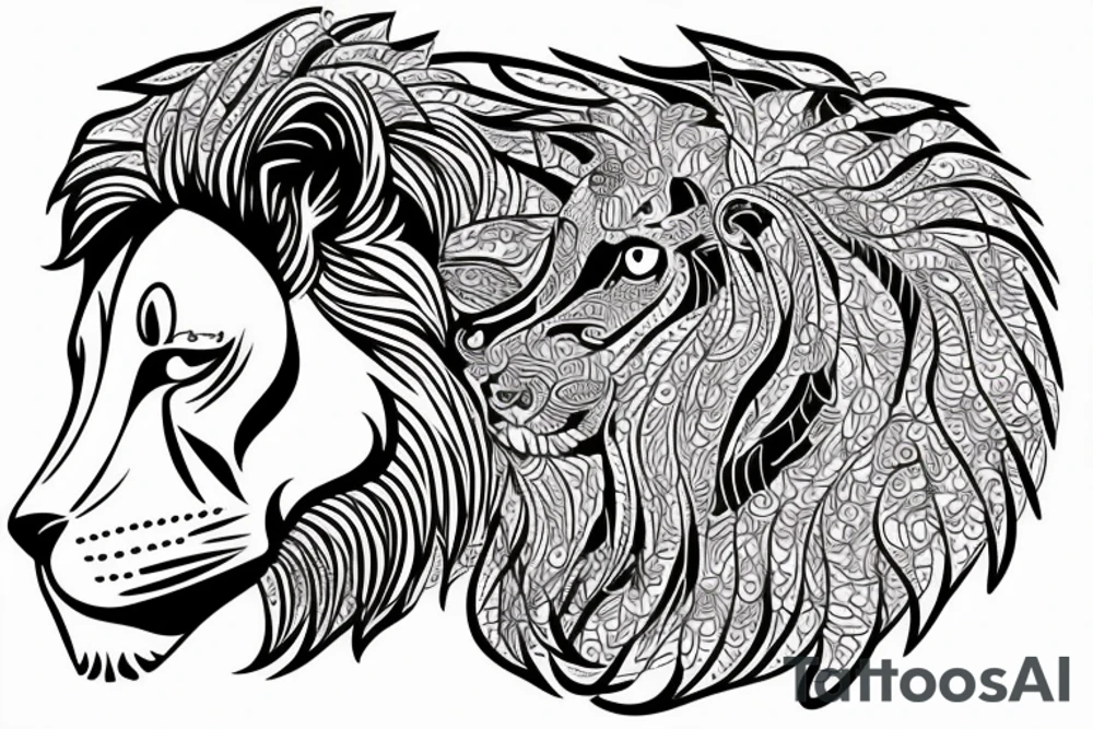 Bio hacking with a lion tattoo idea